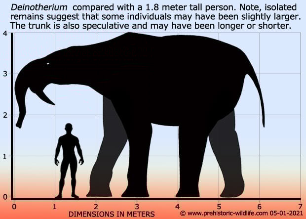 Deinotherium and Bear Dogs stock image